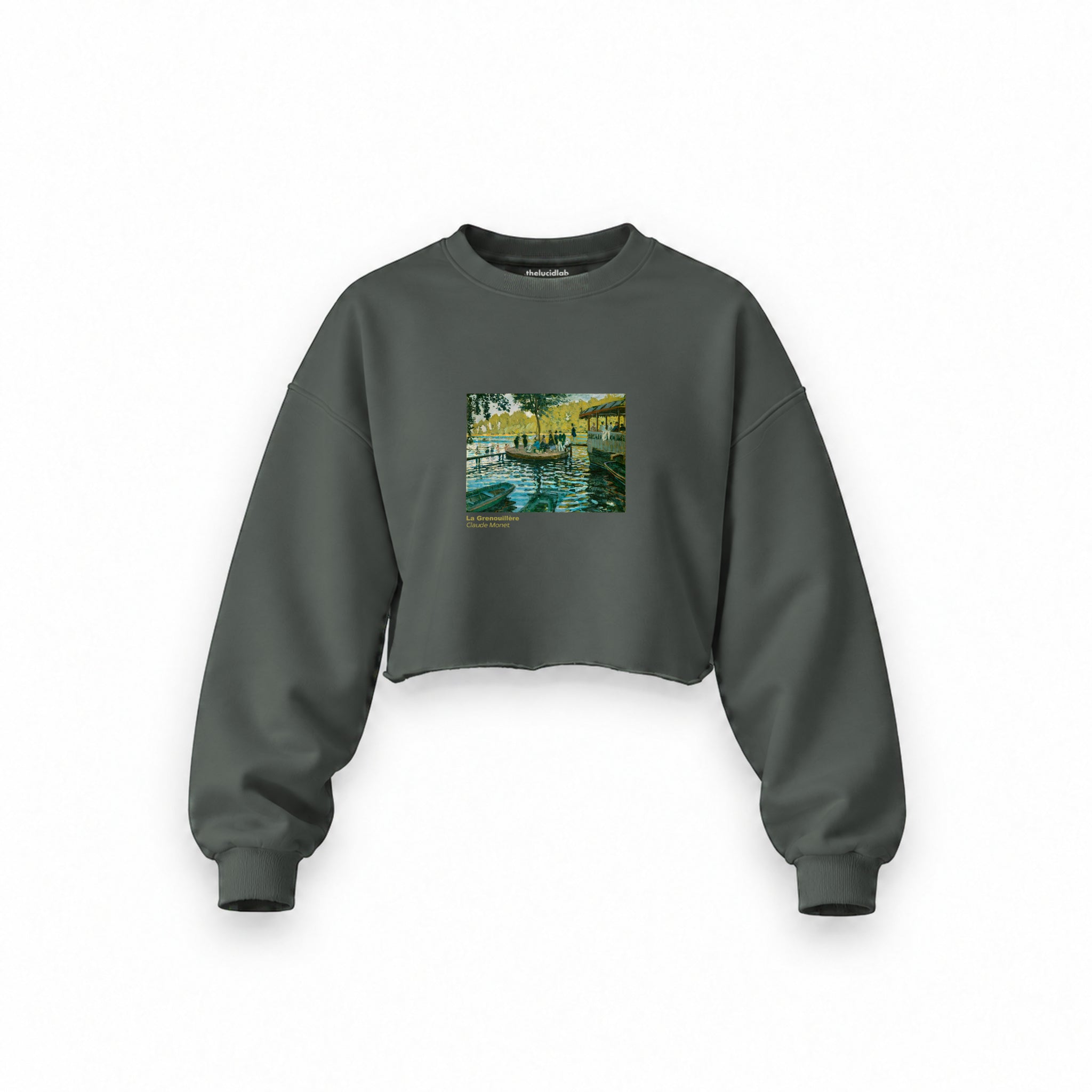 La Grenouillère Oversize Crop Sweatshirt – Antrasit