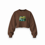 La Grenouillère Oversize Crop Sweatshirt – Kahverengi