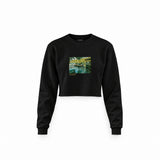 La Grenouillère Crop Sweatshirt – Siyah