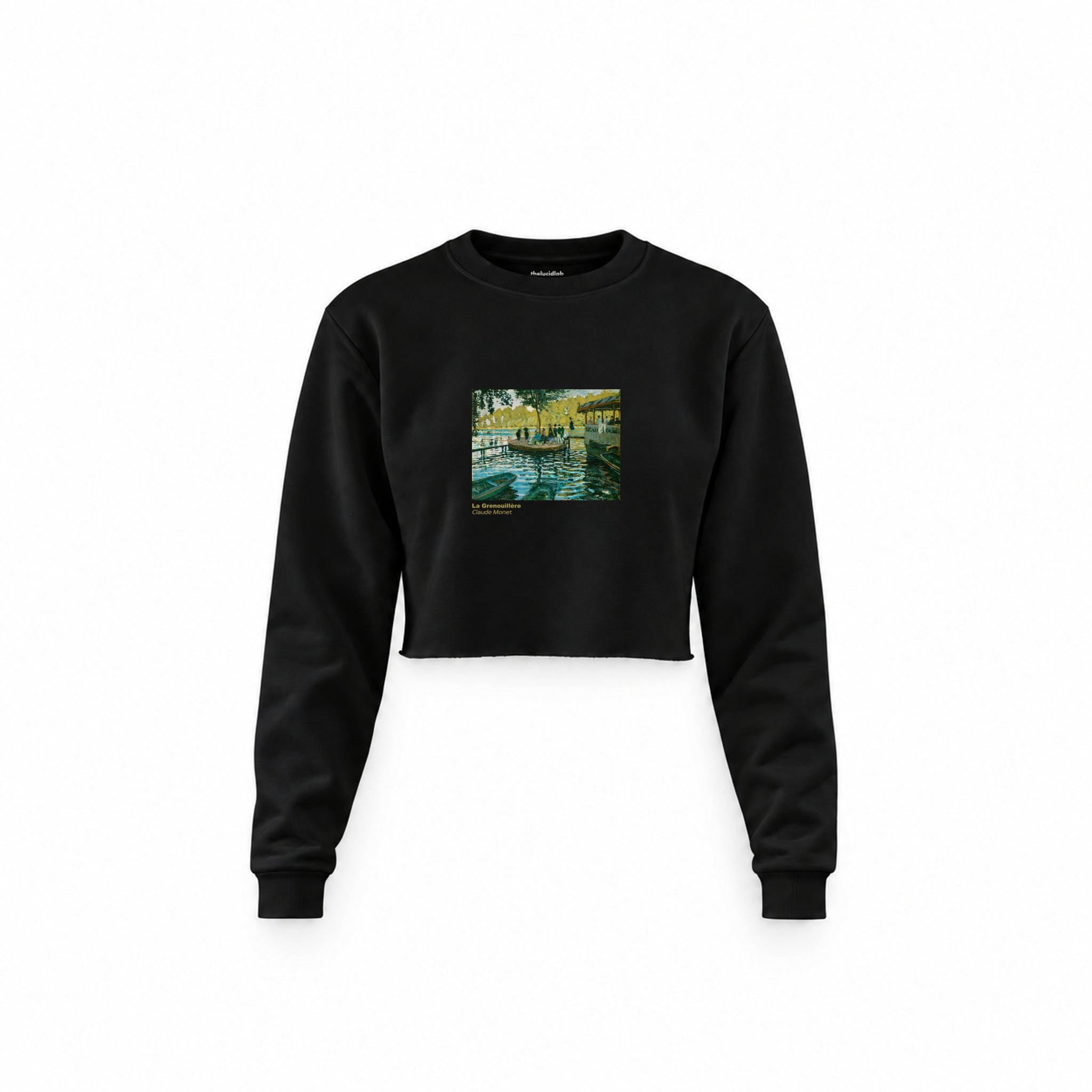 La Grenouillère Crop Sweatshirt – Siyah