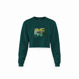 La Grenouillère Crop Sweatshirt – Koyu Yeşil