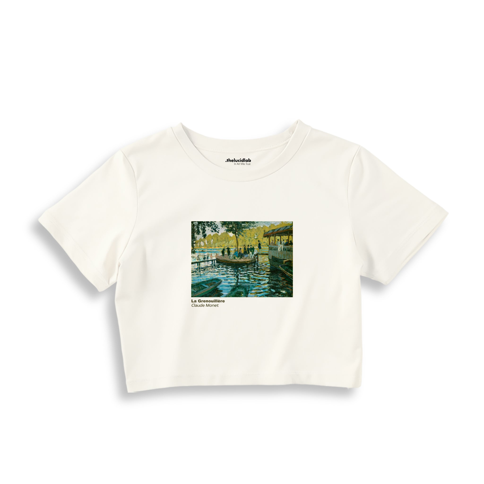 La Grenouillère Crop Tişört – Ekru