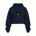 Saturn Devouring His Son Oversize Crop Hoodie – Lacivert