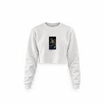 Saturn Devouring His Son Crop Sweatshirt – Beyaz