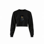 Saturn Devouring His Son Crop Sweatshirt – Siyah