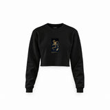 Saturn Devouring His Son Crop Sweatshirt – Siyah
