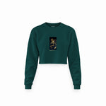 Saturn Devouring His Son Crop Sweatshirt – Koyu Yeşil