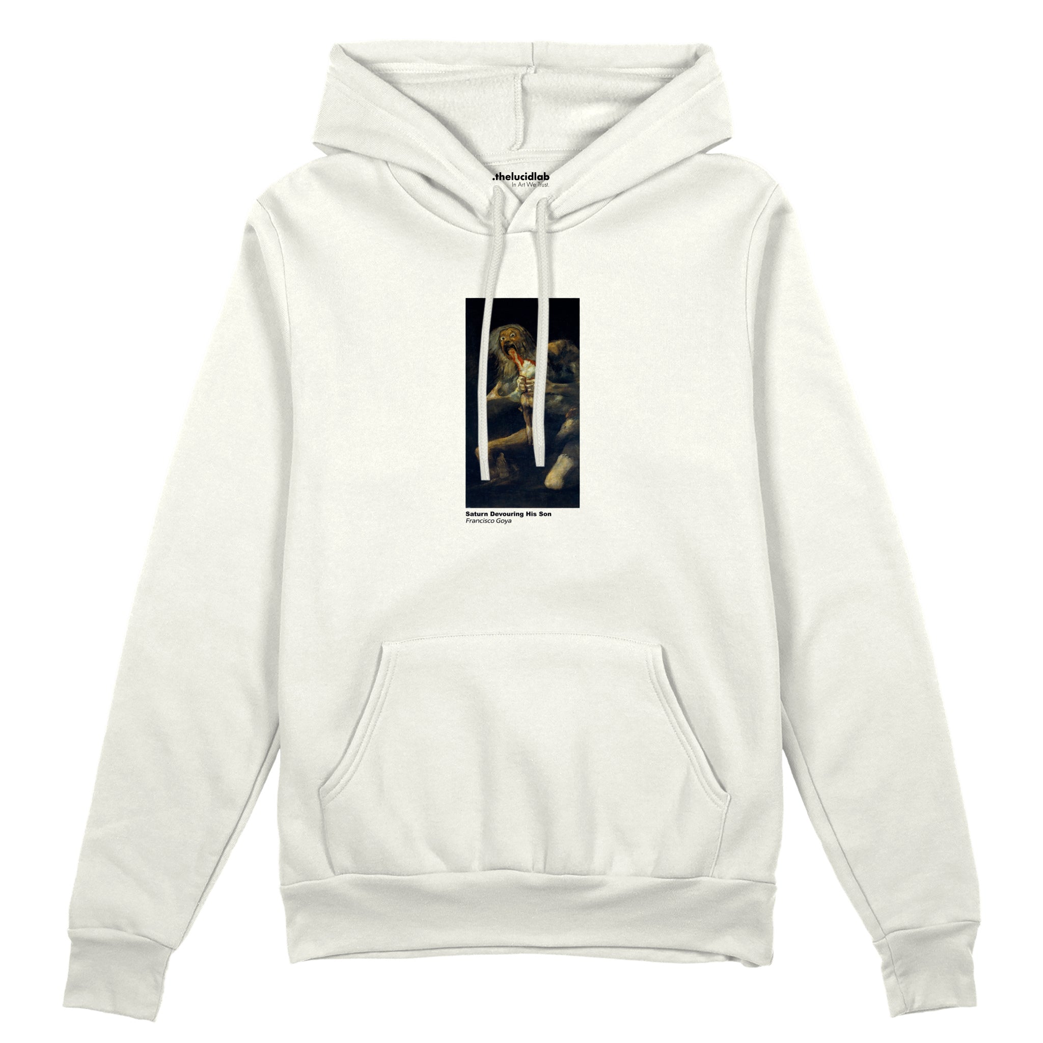 Saturn Devouring His Son Oversize Hoodie – Beyaz