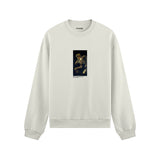 Saturn Devouring His Son Oversize Sweatshirt – Beyaz