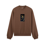 Saturn Devouring His Son Oversize Sweatshirt – Kahverengi