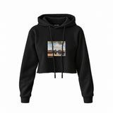 View of Delft Crop Hoodie – Siyah