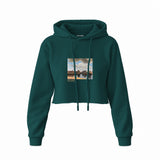 View of Delft Crop Hoodie – Koyu Yeşil
