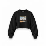 View of Delft Oversize Crop Sweatshirt – Siyah