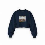 View of Delft Oversize Crop Sweatshirt – Lacivert
