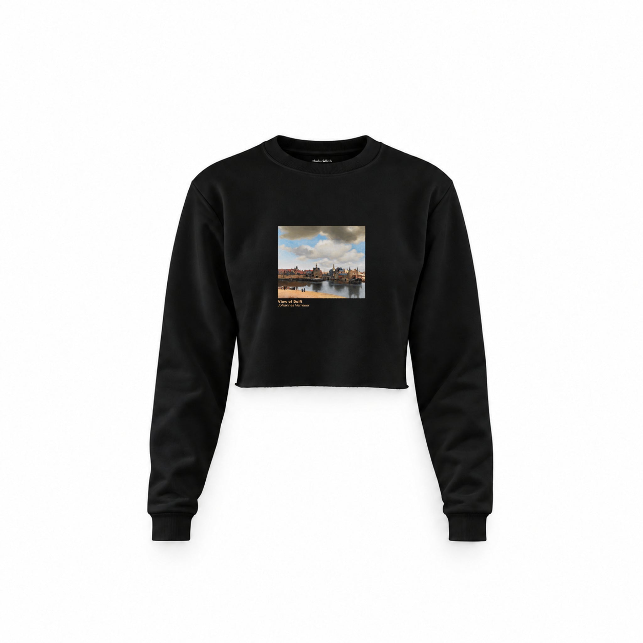 View of Delft Crop Sweatshirt – Siyah