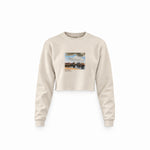 View of Delft Crop Sweatshirt – Krem