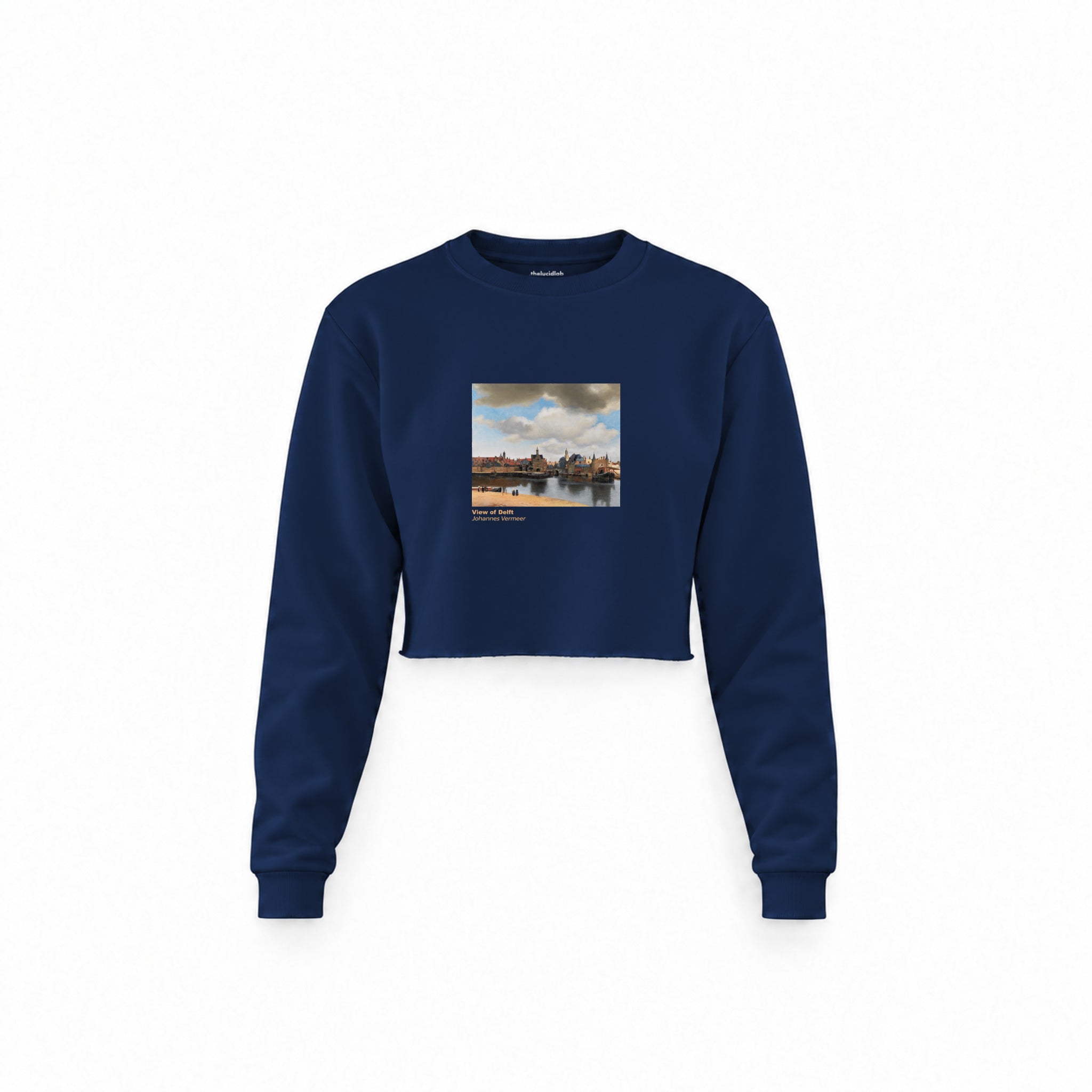 View of Delft Crop Sweatshirt – Lacivert