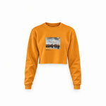 View of Delft Crop Sweatshirt – Turuncu