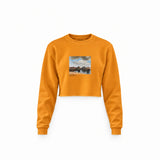 View of Delft Crop Sweatshirt – Turuncu