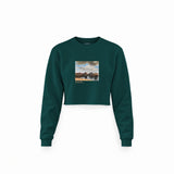 View of Delft Crop Sweatshirt – Koyu Yeşil