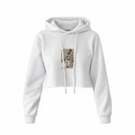 The Sleep of Reason Produces Monsters Crop Hoodie – Beyaz