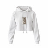 The Sleep of Reason Produces Monsters Crop Hoodie – Beyaz