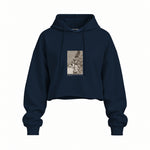 The Sleep of Reason Produces Monsters Oversize Crop Hoodie – Lacivert