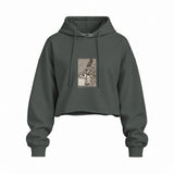 The Sleep of Reason Produces Monsters Oversize Crop Hoodie – Antrasit