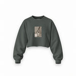 The Sleep of Reason Produces Monsters Oversize Crop Sweatshirt – Antrasit