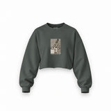 The Sleep of Reason Produces Monsters Oversize Crop Sweatshirt – Antrasit