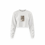 The Sleep of Reason Produces Monsters Crop Sweatshirt – Beyaz