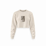 The Sleep of Reason Produces Monsters Crop Sweatshirt – Krem