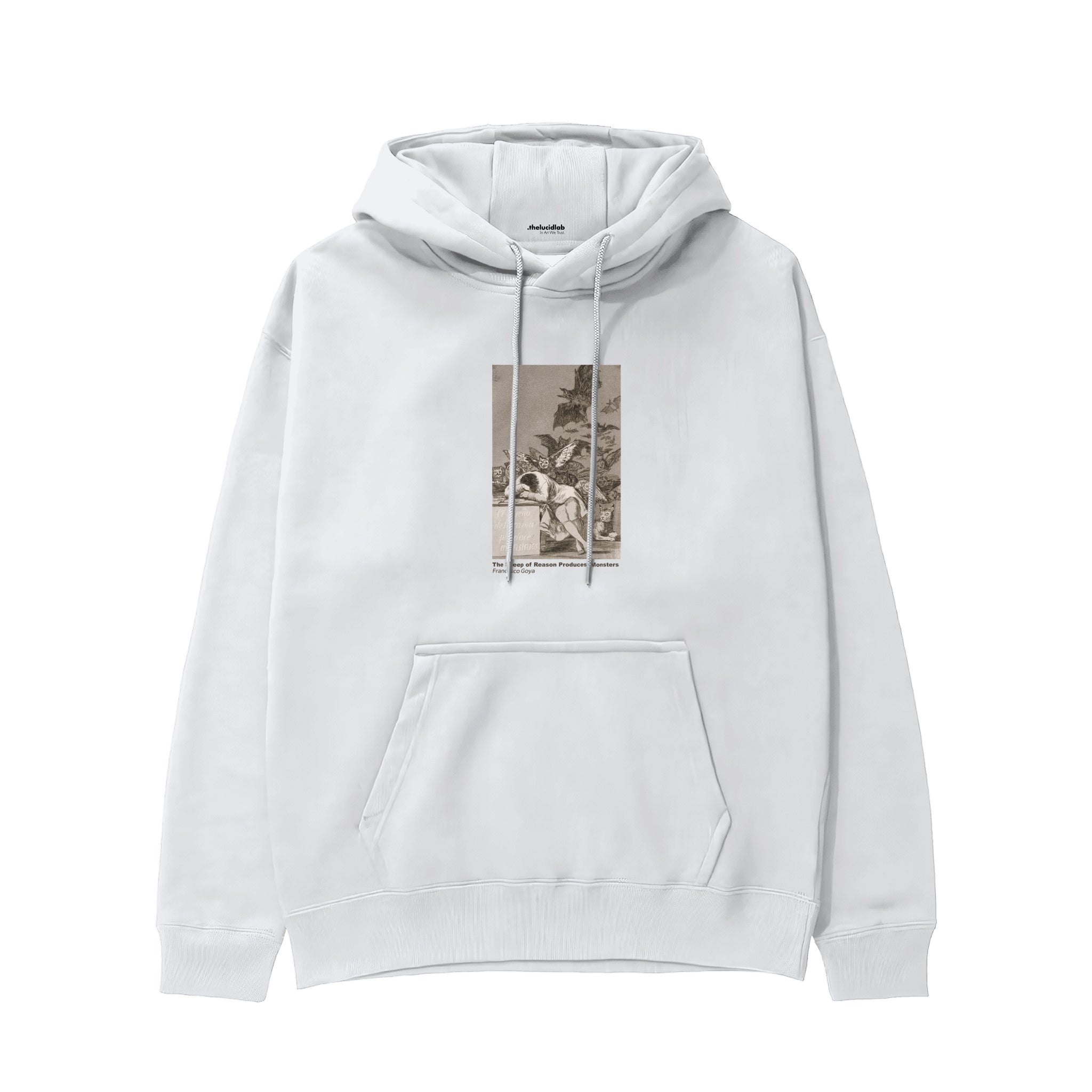 The Sleep of Reason Produces Monsters Hoodie – Beyaz