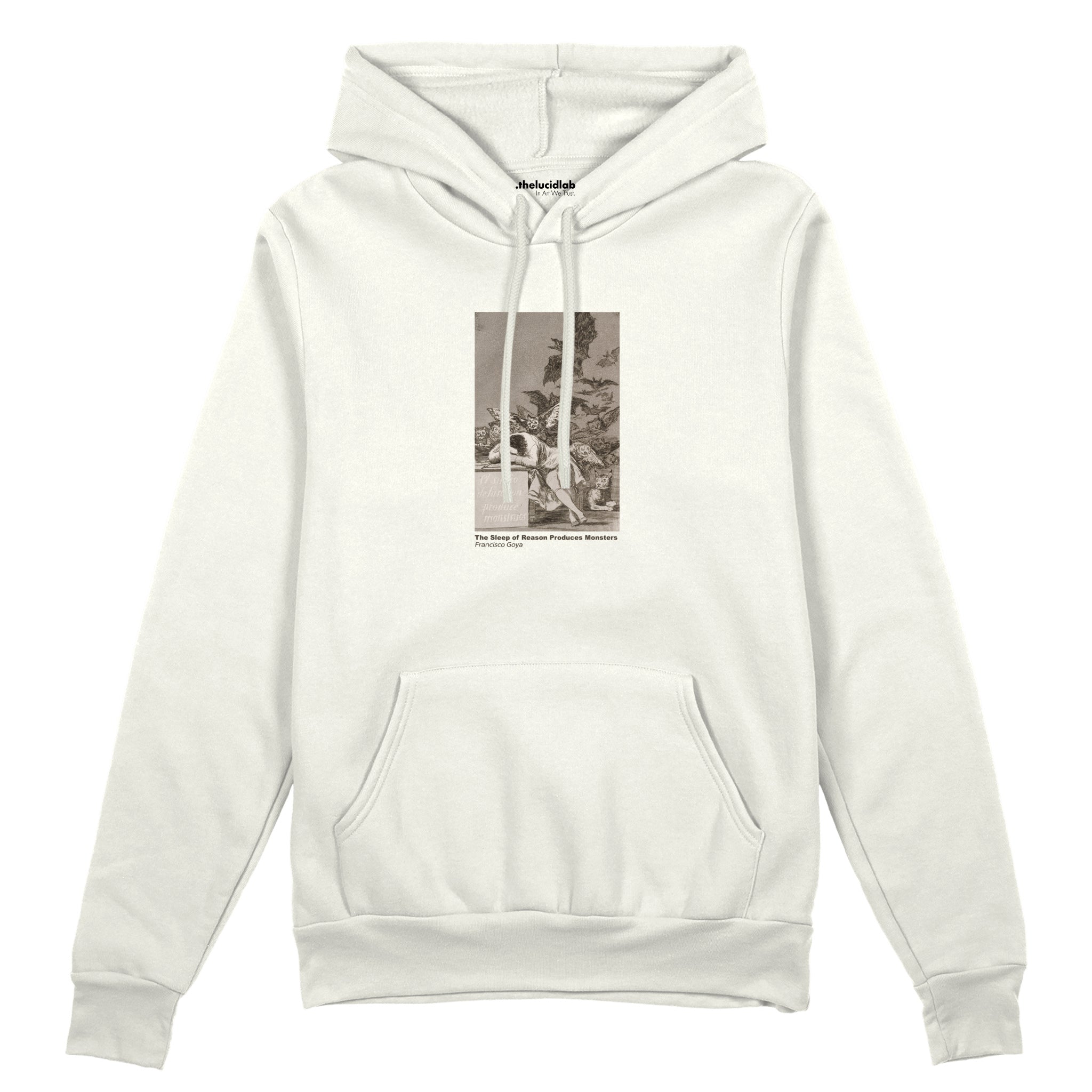 The Sleep of Reason Produces Monsters Oversize Hoodie – Beyaz