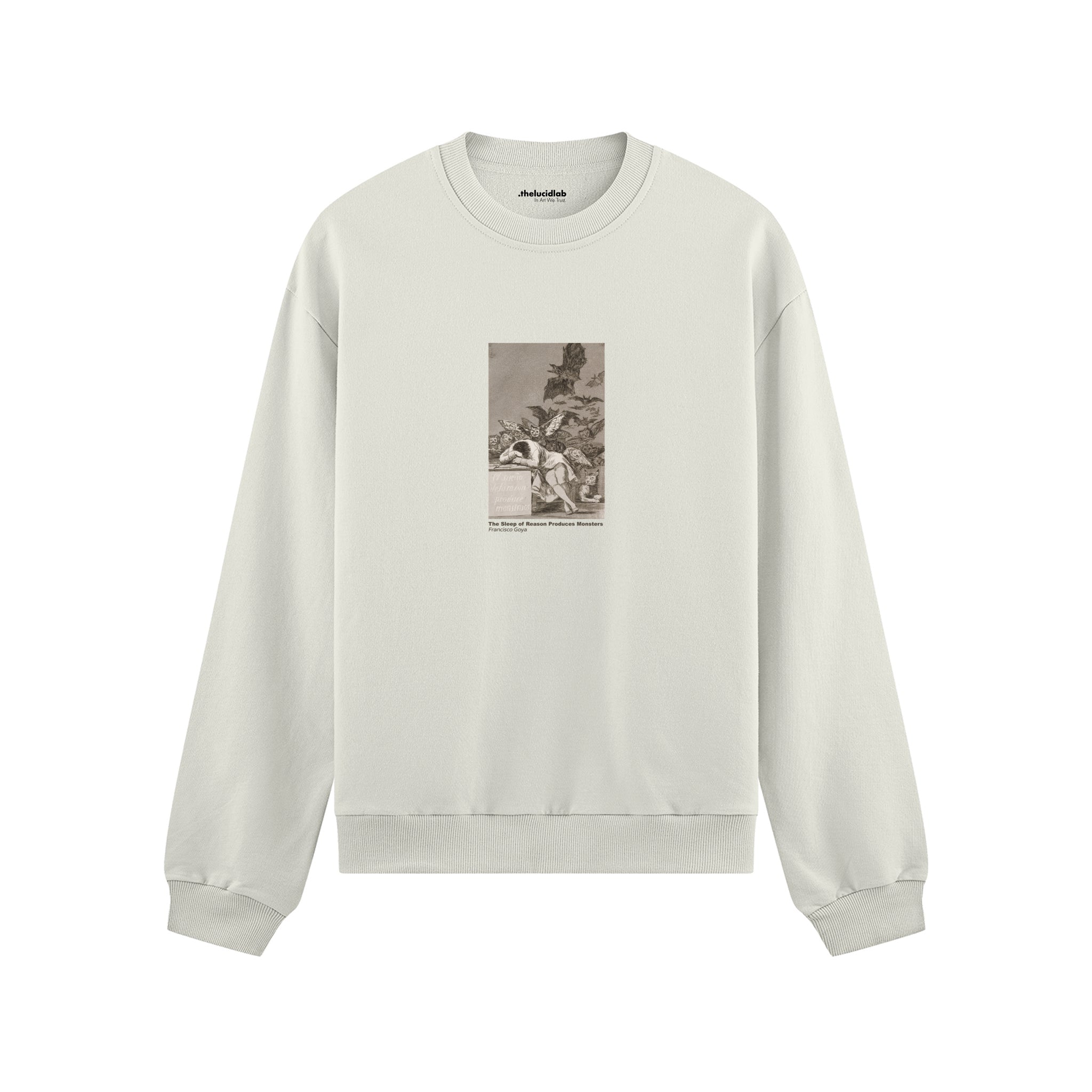 The Sleep of Reason Produces Monsters Oversize Sweatshirt – Beyaz