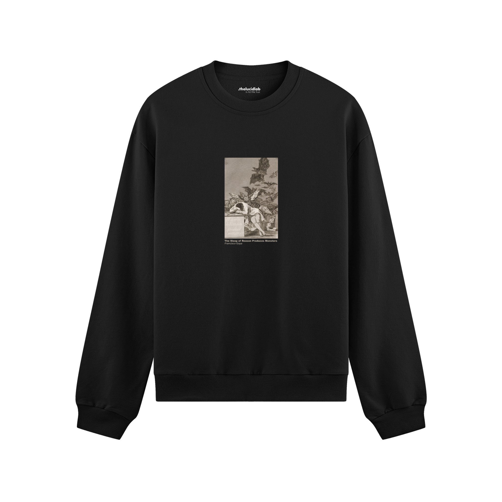 The Sleep of Reason Produces Monsters Oversize Sweatshirt – Siyah
