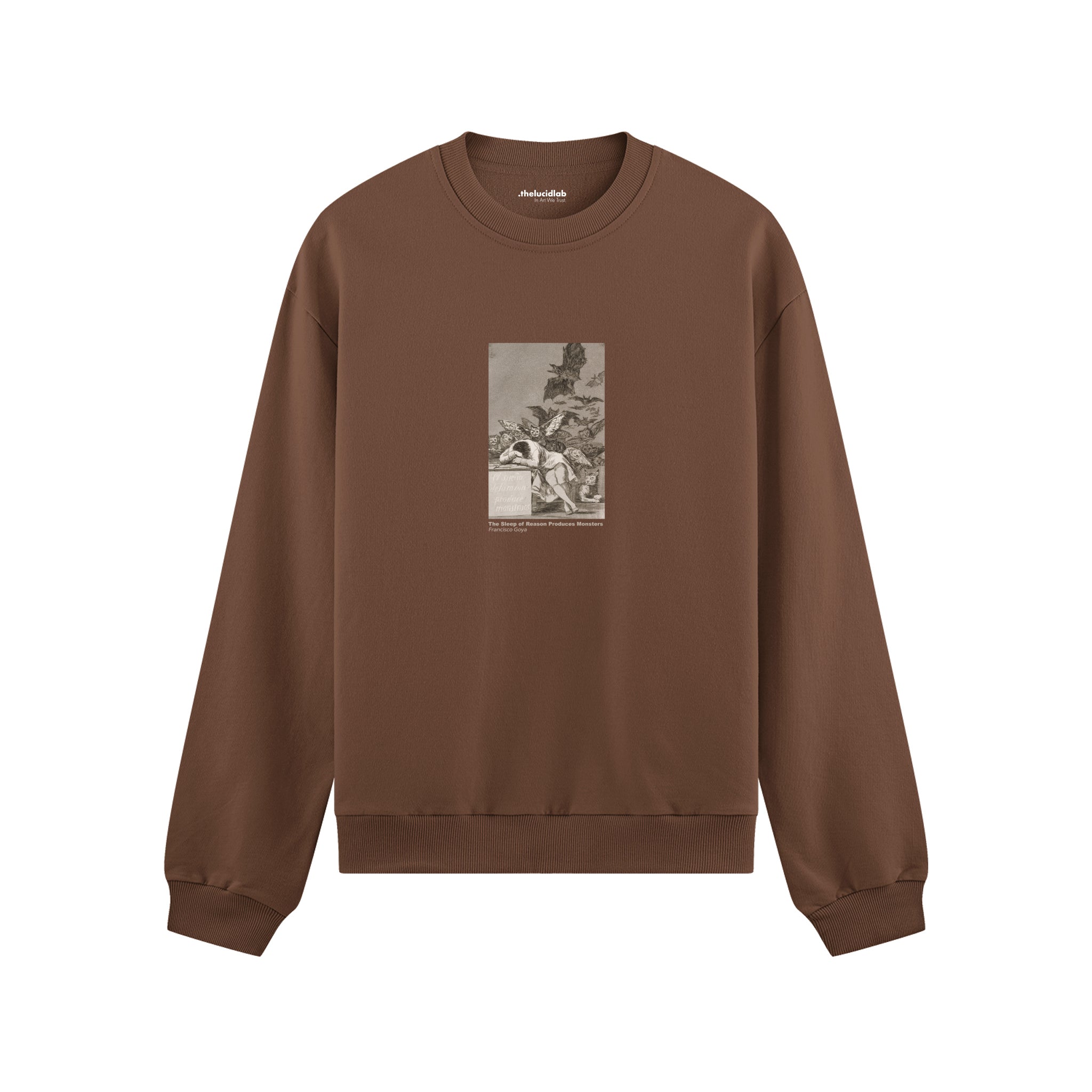 The Sleep of Reason Produces Monsters Oversize Sweatshirt – Kahverengi