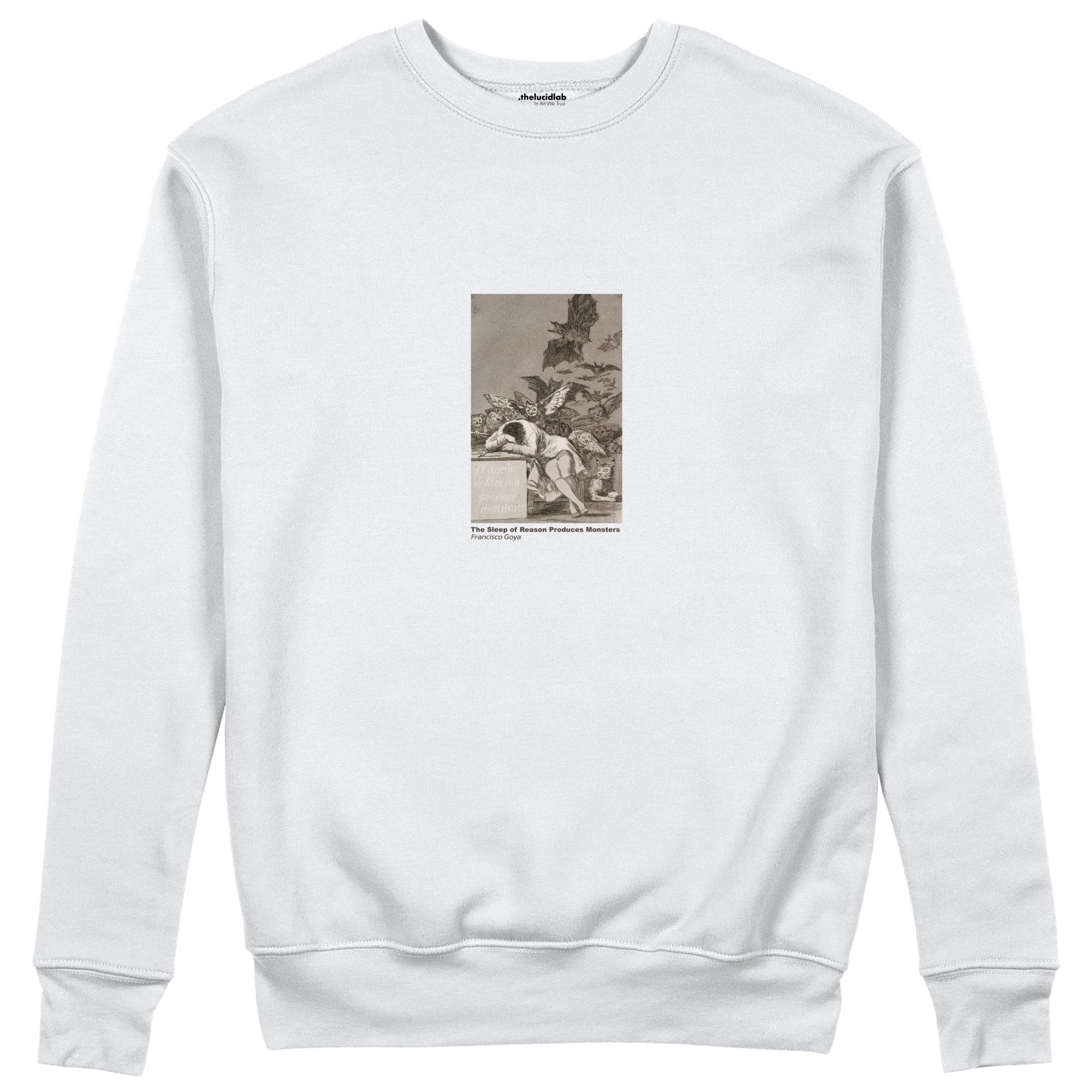 The Sleep of Reason Produces Monsters Sweatshirt – Beyaz