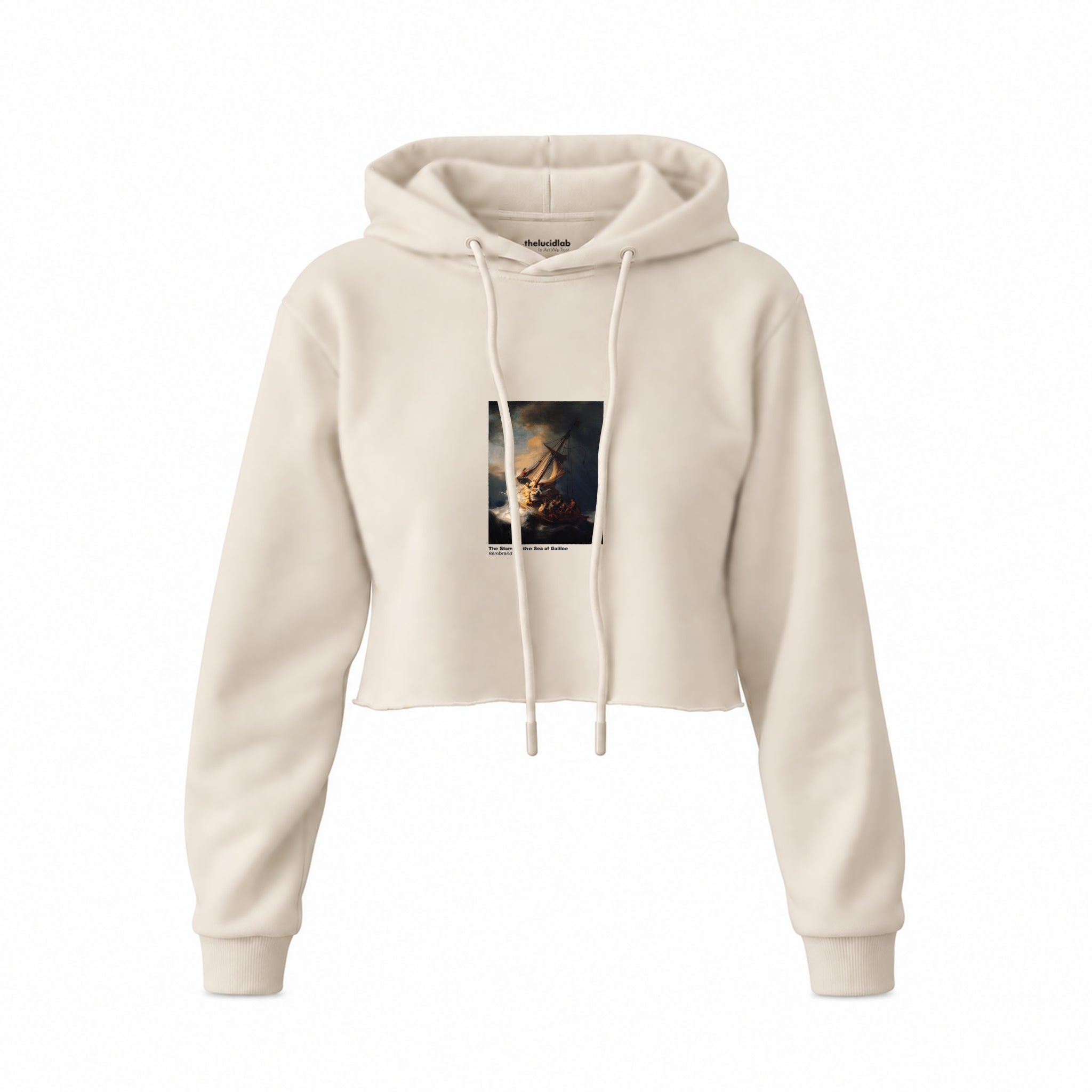 The Storm on the Sea of Galilee Crop Hoodie – Krem