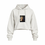 The Storm on the Sea of Galilee Oversize Crop Hoodie – Beyaz