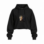 The Storm on the Sea of Galilee Oversize Crop Hoodie – Siyah