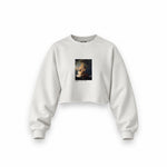 The Storm on the Sea of Galilee Oversize Crop Sweatshirt – Beyaz