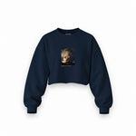 The Storm on the Sea of Galilee Oversize Crop Sweatshirt – Lacivert