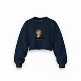 The Storm on the Sea of Galilee Oversize Crop Sweatshirt – Lacivert