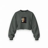 The Storm on the Sea of Galilee Oversize Crop Sweatshirt – Antrasit
