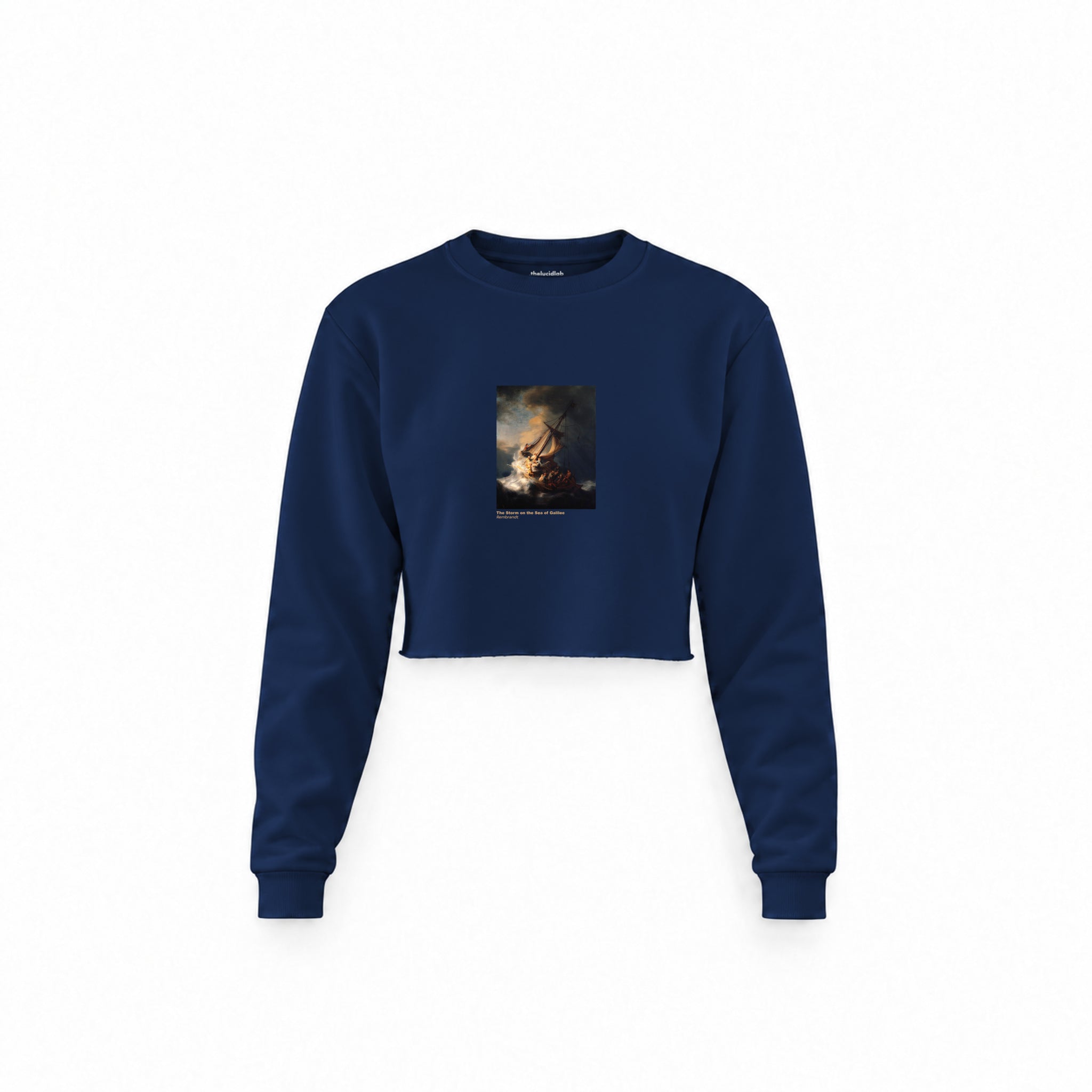 The Storm on the Sea of Galilee Crop Sweatshirt – Lacivert