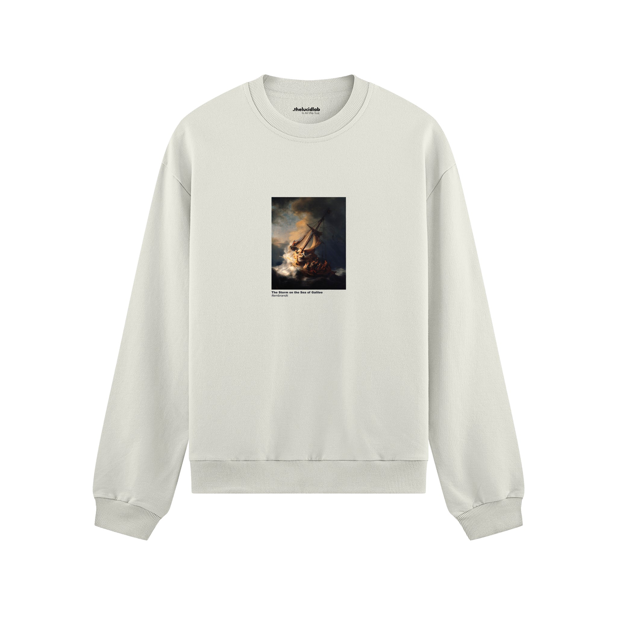 The Storm on the Sea of Galilee Oversize Sweatshirt – Beyaz