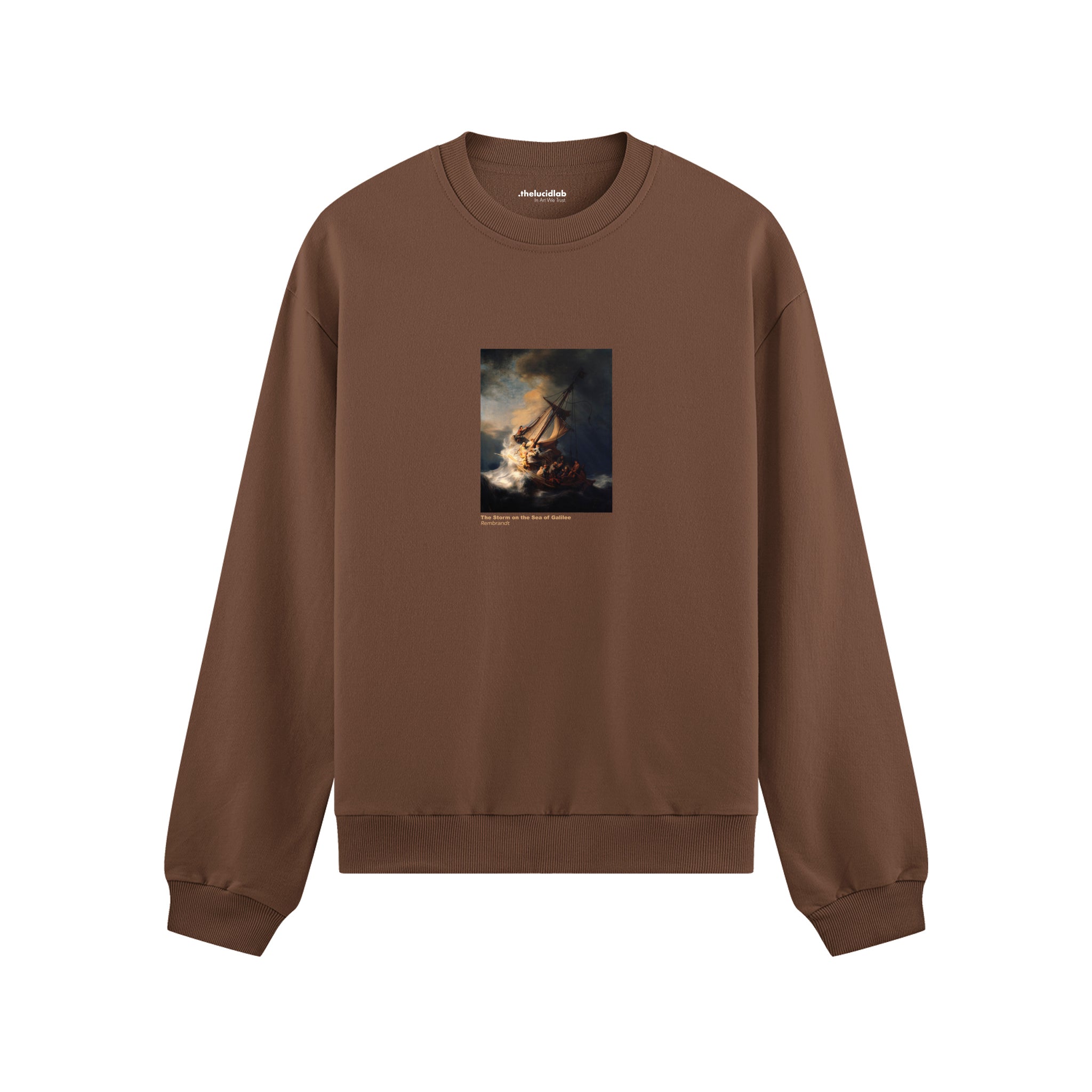 The Storm on the Sea of Galilee Oversize Sweatshirt – Kahverengi