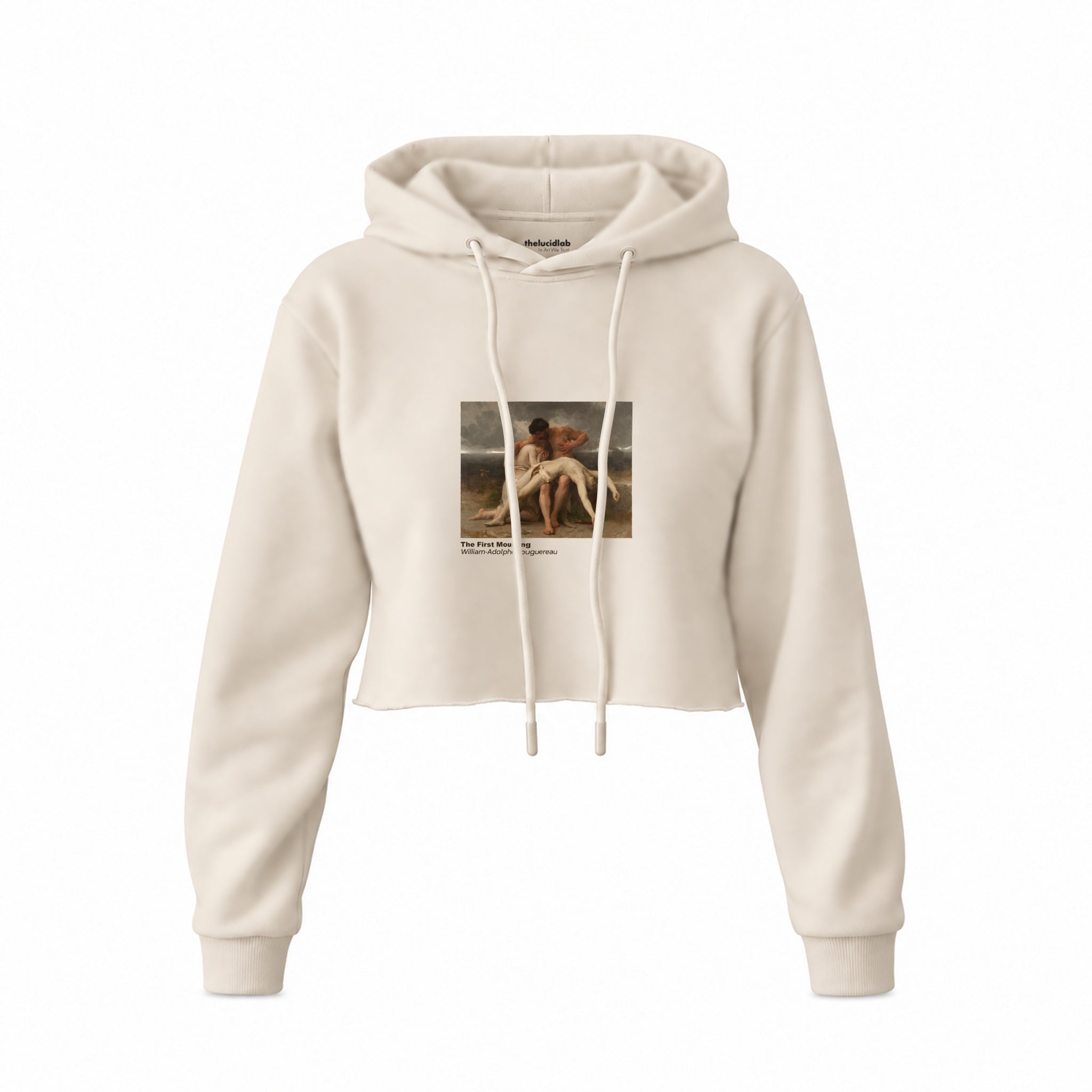 The First Mourning Crop Hoodie – Krem
