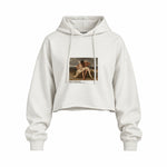 The First Mourning Oversize Crop Hoodie – Beyaz